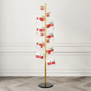 Metal Standing Holder for Purse, Tree with Light, Luxury Rock Plate Base, Marble Scarf and Bag Rack, Minimalist Stand