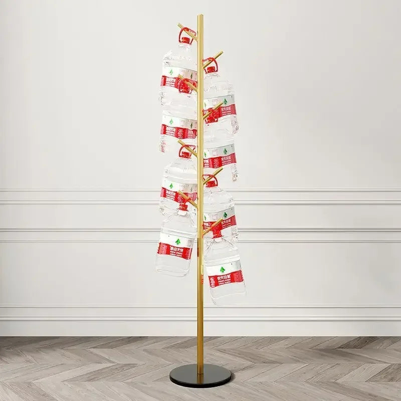 Metal Standing Holder for Purse, Tree with Light, Luxury Rock Plate Base, Marble Scarf and Bag Rack, Minimalist Stand - vue 5 sur 22