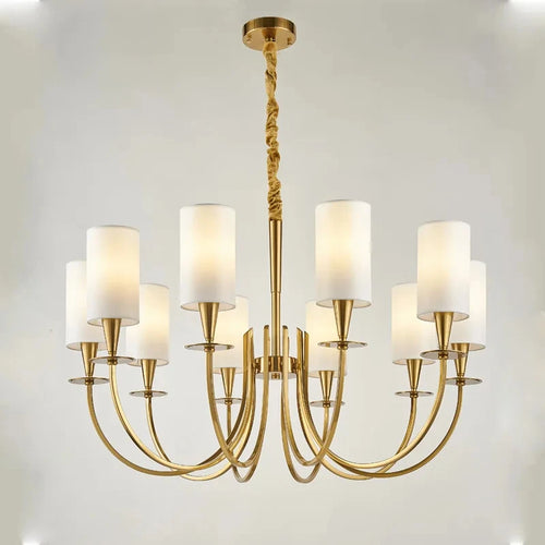 lustre rural américain nordique en cuivre