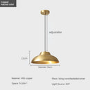 Modern and Minimalist Master Bedroom Bedside Pendant Light, Personalized and Luxurious All Copper Walnut Bar Hanging Line Light