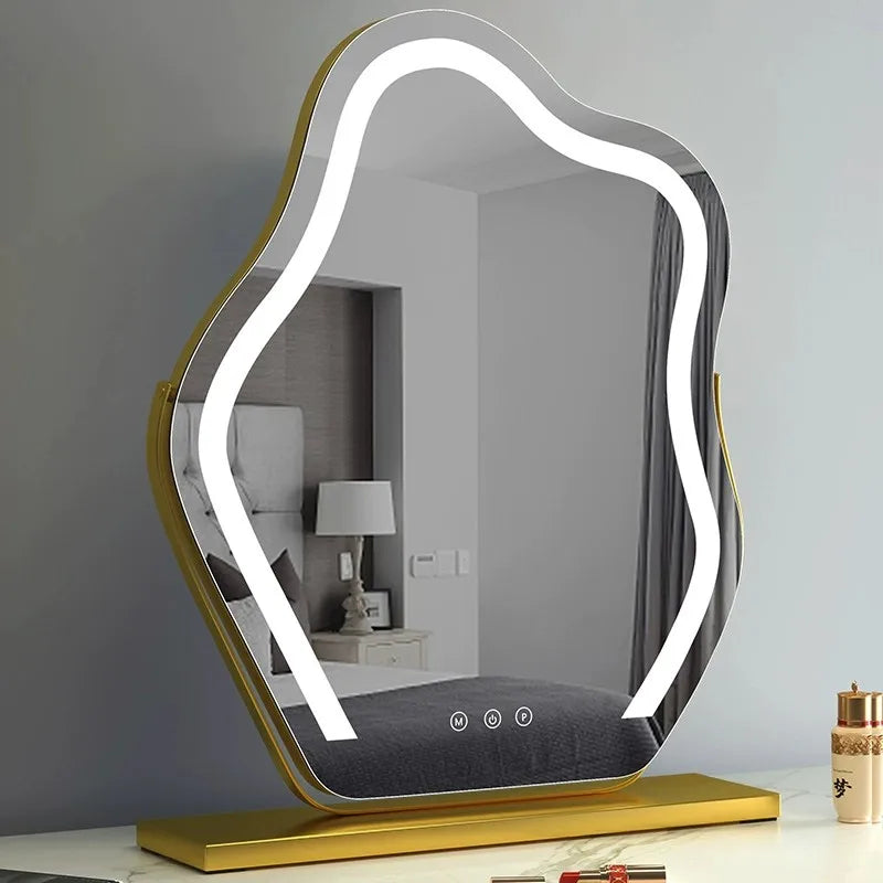 Vanity Mirror with Lights, Bathroom Mirror with Dimmable 3 Modes, 360 ° Rotary Touch Screen Control, Suable for Bedroom - vue 4 sur 14