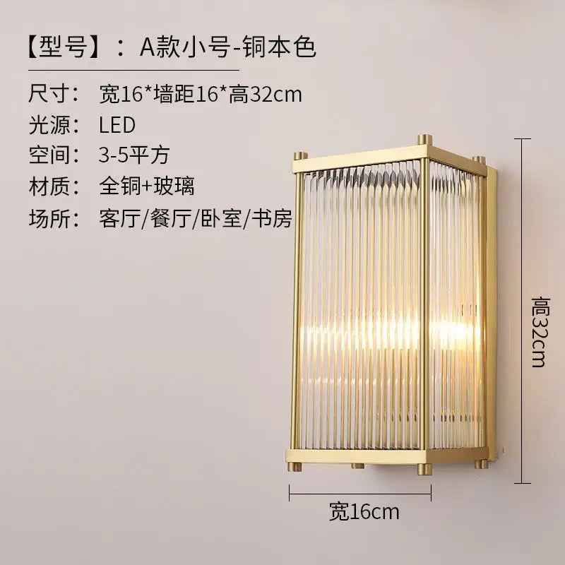 applique murale moderne en cristal doré argenté à led décorative - vue 8 sur 10