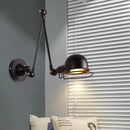 applique murale rétractable bras oscillant avec interrupteur loft