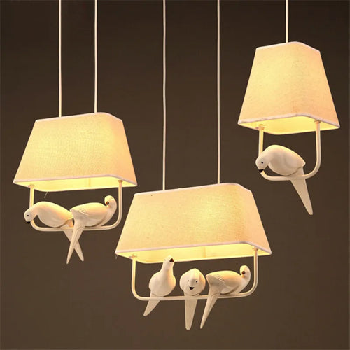 suspension led art oiseau pour décoration hôtel