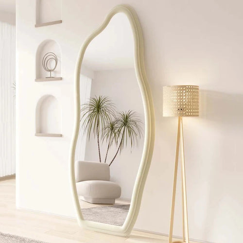 miroirs décoratifs muraux ondulés style nordique esthétique - vue 3 sur 17