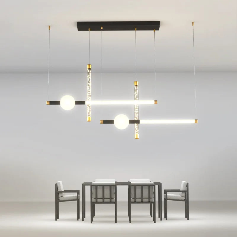 Modern minimalist design chandelier for contemporary interiors - vue 5 sur 8