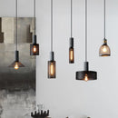 lampe suspendue en béton industriel avec abat-jour en fer