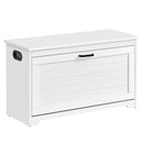 VASAGLE Shoe Bench, Entrance Shoe Box with Folding Door, Adjustable Interior Divider, with Cut-out Side Handles, 80 x 30 x 46 cm