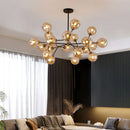 Modern minimalist kitchen, family, bedroom, dining-room, droplight attic luxury glass bubbles molecular droplight