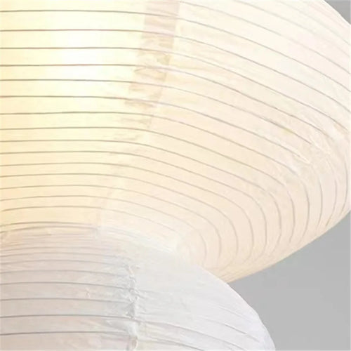 Noguchi wabi sabi rice paper pendant light minimalist vintage design - vue 7 sur 8