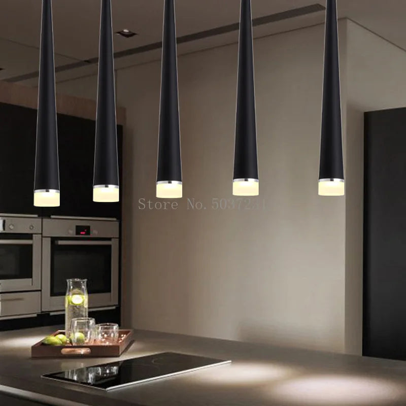 Suspension conique led moderne pour plafond avec décor artistique - vue 4 sur 6