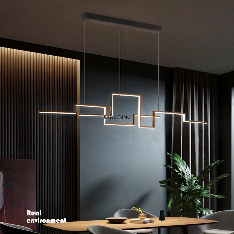 lustre led design réglable suspension pour intérieur maison