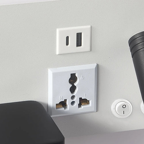 lampe de chevet murale led avec port usb et interrupteur rotatif - vue 6 sur 14