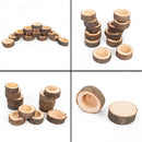 12Pcs Wooden Candle Holder,Votive Tealight Holder For Wedding Party For Table,Halloween Christmas Party Home Decor