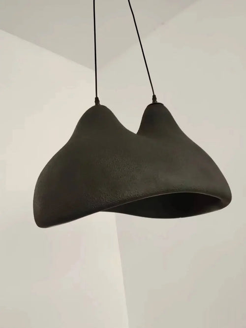 Minimalist creative LED chandelier wabi sabi nordic lighting - vue 3 sur 12
