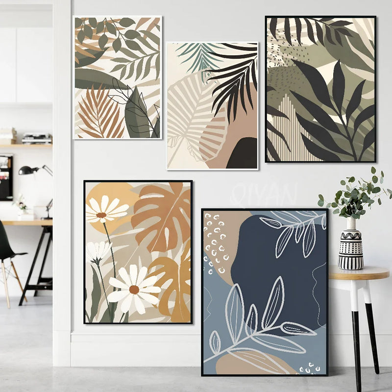 affiche en papier palmier décoration artistique pour intérieur
