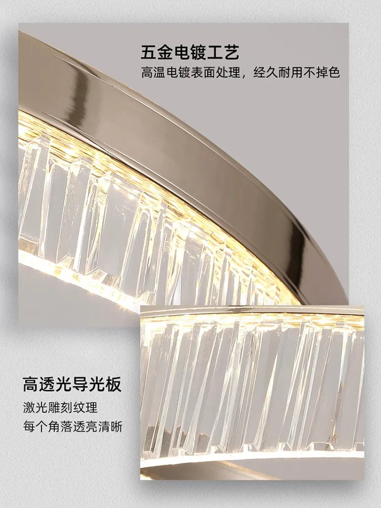 lustre led moderne 2023 en aluminium pour éclairage de luxe - vue 6 sur 12