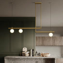 Modern nordic minimalist LED glass chandelier for restaurant decor