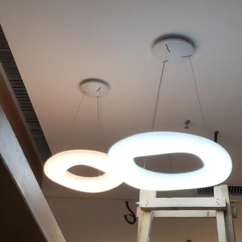 lustre moderne nordique nuage led décoration suspendue - vue 5 sur 30