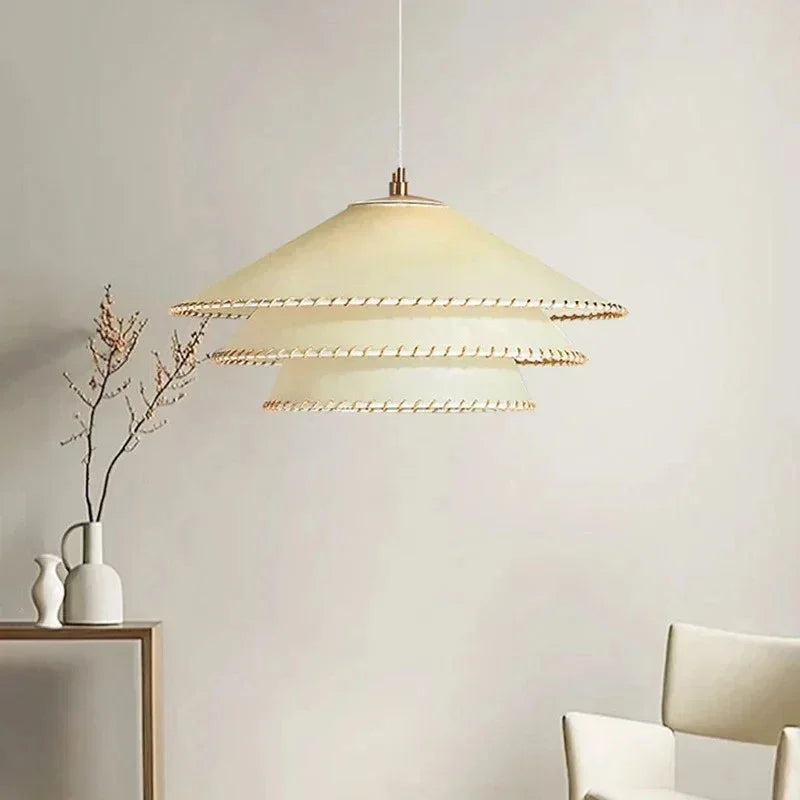 suspension wabi sabi en parchemin pour décoration intérieure - vue 4 sur 9