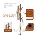 Solid Wood Coat Hanger with Hook, Floor Mounted Coat Hanger, Home Furniture, Clothes Hanger, Modern Bedroom, Dormitory Coat Rack