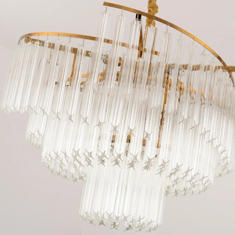 lustre cristal luxueux led intérieur maison - vue 6 sur 13