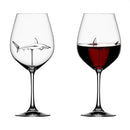Verre à vin design talon haut requin original