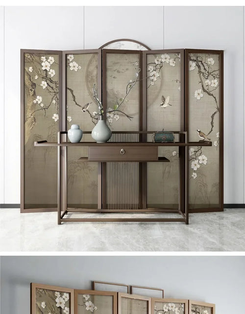 Chinese style solid wood partition screen, living room, entrance, foyer, hotel, classical bedroom, shelter, household folding - vue 6 sur 6