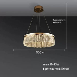 Sandyha modern luxury crystal ring chandelier