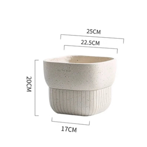 moule en silicone moderne pour pot de fleurs en béton léger et luxueux