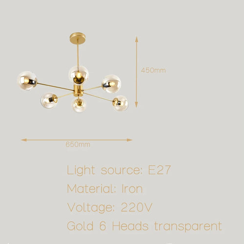 Moderne Simple suspension LED lumière fer lustre chambre salon salle à manger éclairage à la maison noir/or E27 220V plafonnier - vue 20 sur 20
