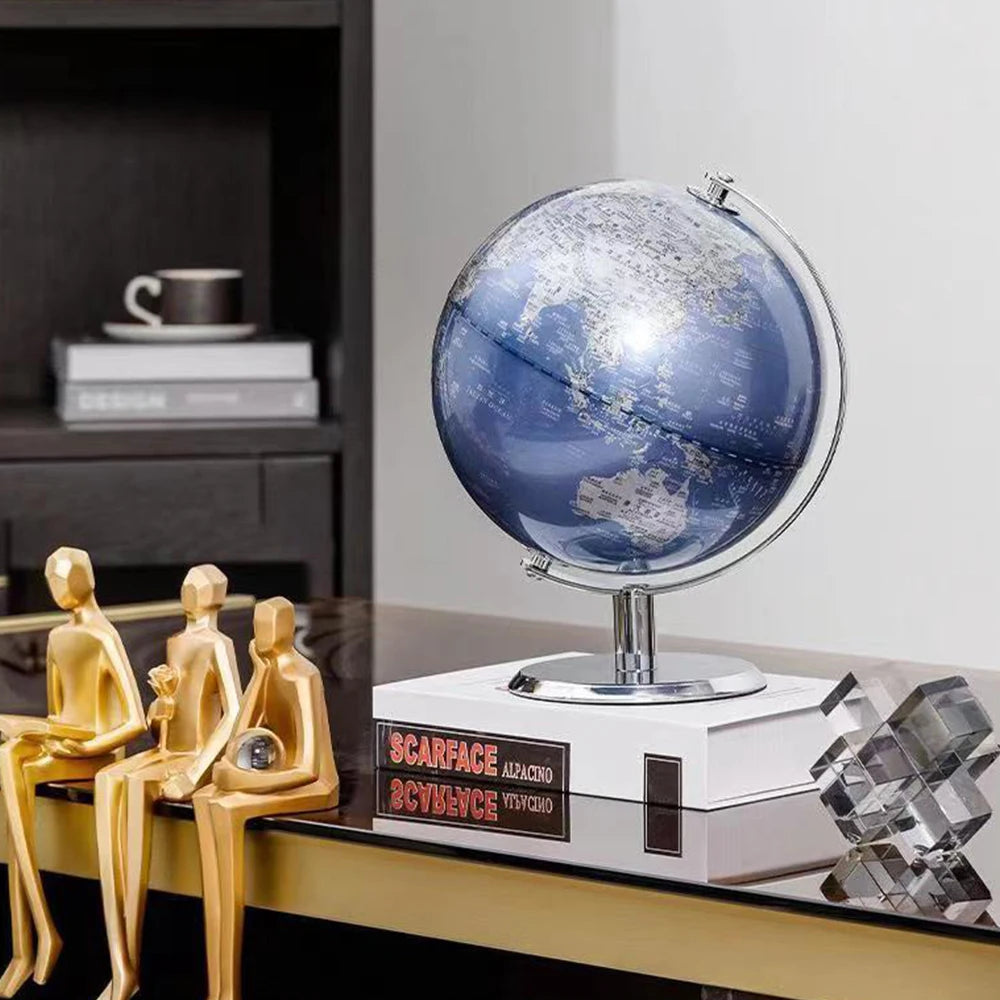 globe rotatif en métal style européen ornement créatif de luxe - vue 2 sur 8