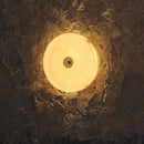 applique murale led ronde en marbre rétro-éclairage décoratif pour restaurant et hôtel
