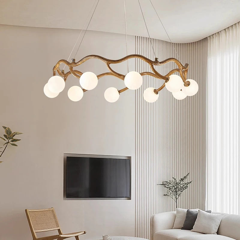 Lustre design led branches d'arbre dois design moderne décoratif d'intérieur - vue 4 sur 13