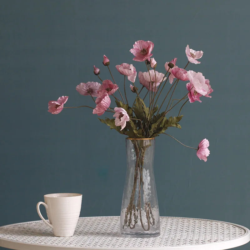 fleur artificielle coquelicot pour décoration de fête et jardin - vue 4 sur 18