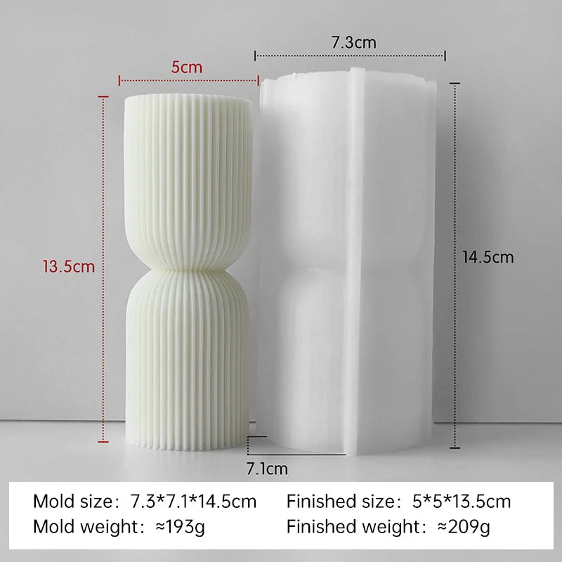 moule en silicone pour bougies aromatiques cylindriques fait main - vue 11 sur 20