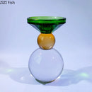 Coloured crystal candle holders for modern and romantic decor