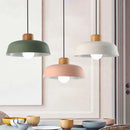 lampe suspendue style nordique macaron led en aluminium décoratif