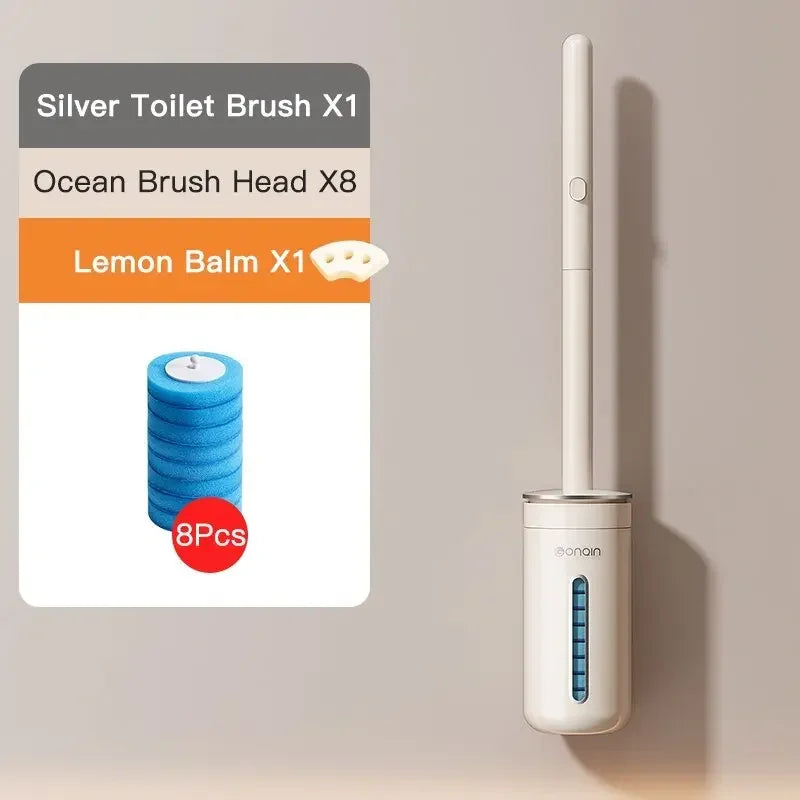 brosse de nettoyage jetable avec long manche et tête remplaçable