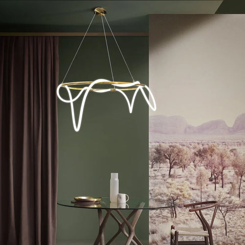 lustre nordique moderne doré brillant sandyha éclairage intérieur