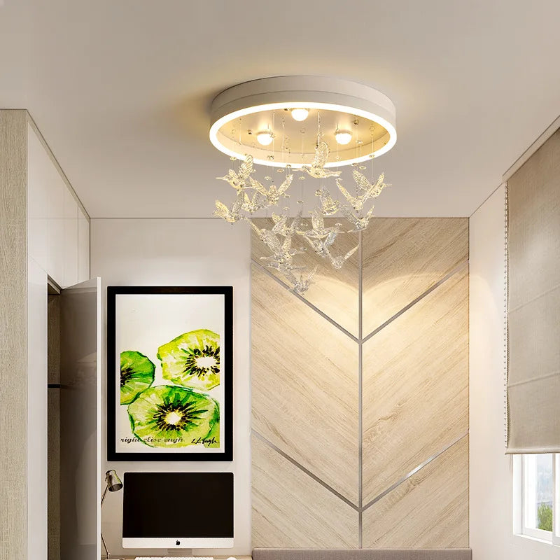 lustre led en cristal créatif chaud et romantique moderne - vue 6 sur 8
