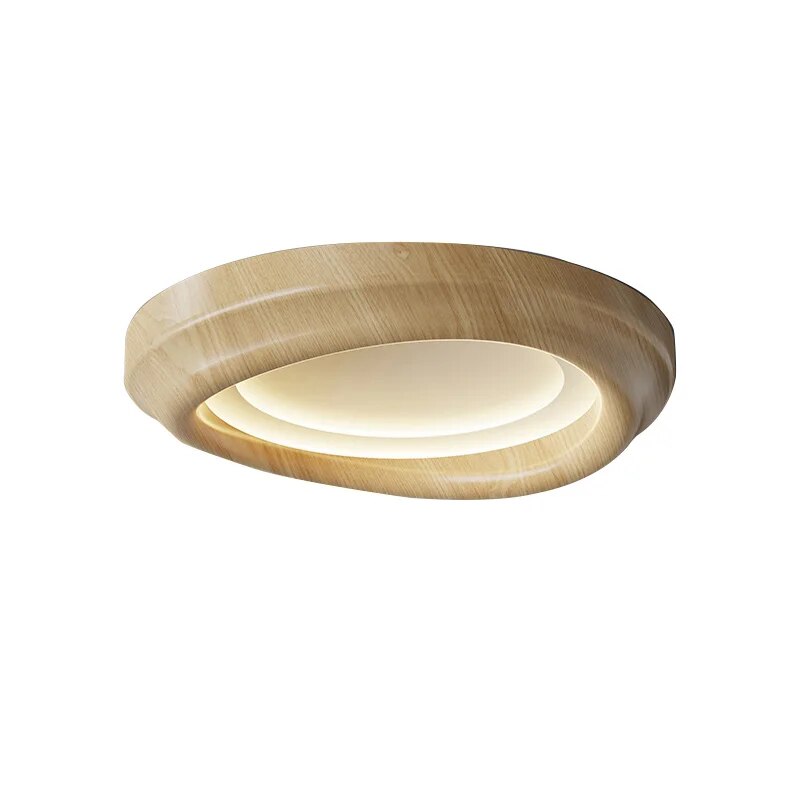 plafonnier imitation noyer crème maison - vue 5 sur 11