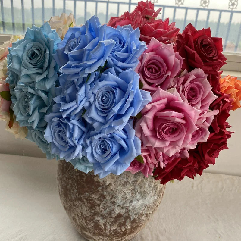 rose artificielle en soie pour décoration et photographie de mariage - vue 4 sur 22