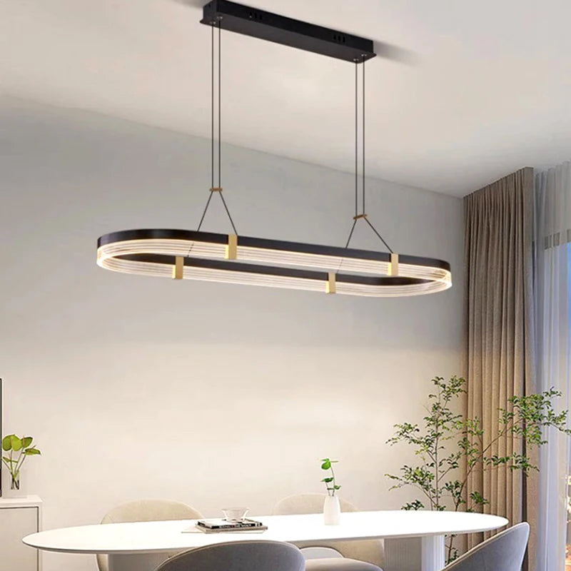 lustre moderne led pour éclairage intérieur suspension plafonnier - vue 3 sur 7