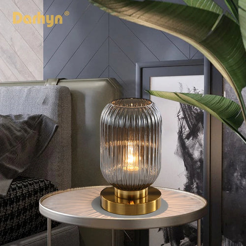 Lampe de Table en verre rétro - vue 3 sur 14