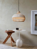 Vigne tissage rétro lustres rural salon de thé salon chambre chez l'habitant tissé à la main suspension LED luminaires lustre
