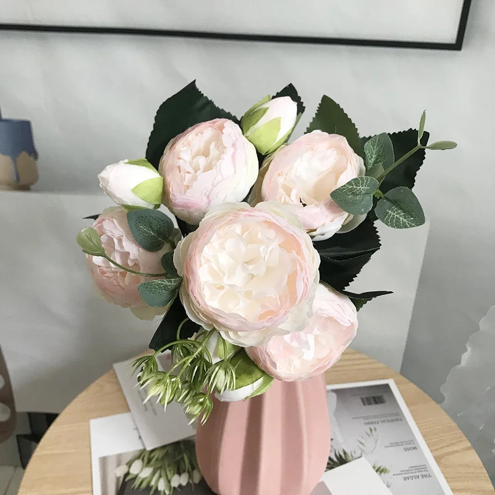 petit bouquet de fleurs artificielles pour décoration printanière et mariage - vue 3 sur 37
