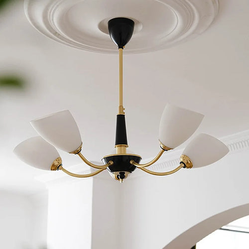 lustre moderne design nordique vintage en verre à LED - vue 4 sur 11