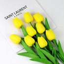5 Bundles Vibrant Real Touch Artificial Tulips -Faux Flowers - &Home Accent - Weddings,Mother's Day,Valentine's Day