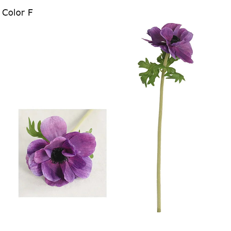 branche d'anémone fleurs artificielles décoration mariage table à domicile - vue 12 sur 12